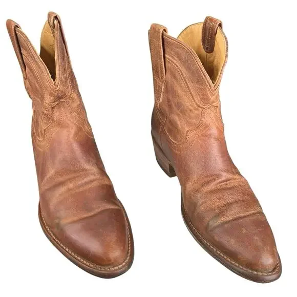 Tecovas Women’s Penny Brown Leather Western Cowgirl Boots Size US 8 - Picture 5 of 11